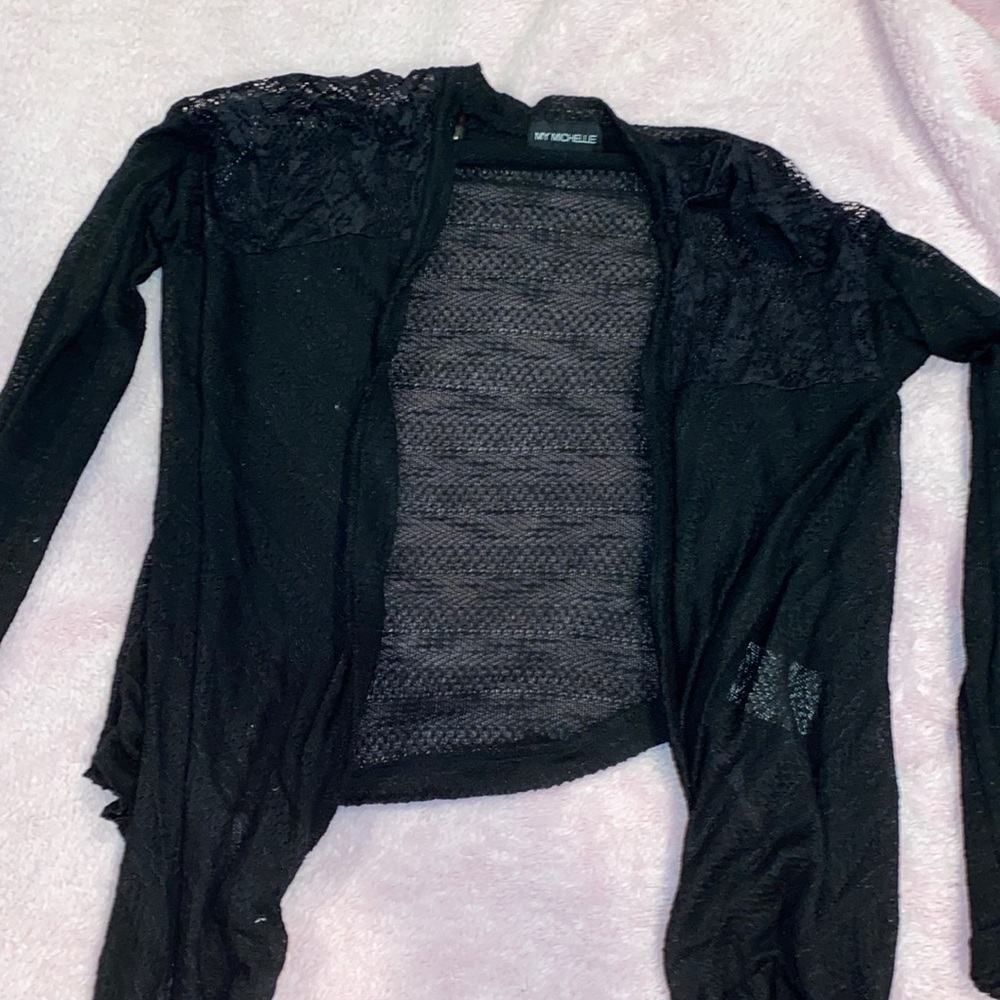 Black Floral Cover Up (Long Sleeve)